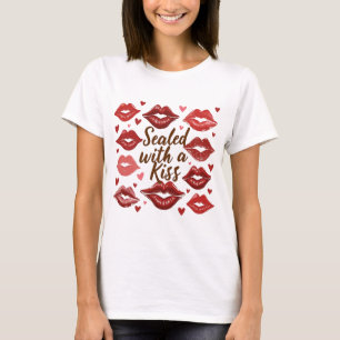 Mit Kiss versiegelt T-Shirt