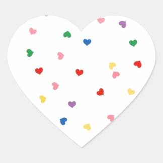 mit kleinen Herzen Herz-Aufkleber