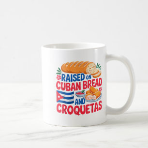 Mit kubanischem Brot und Croquetas Cuba-Flagge Kub Kaffeetasse