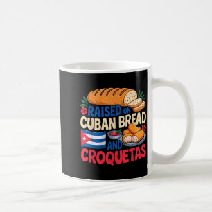 Mit kubanischem Brot und Croquetas Cuba-Flagge Kub Kaffeetasse