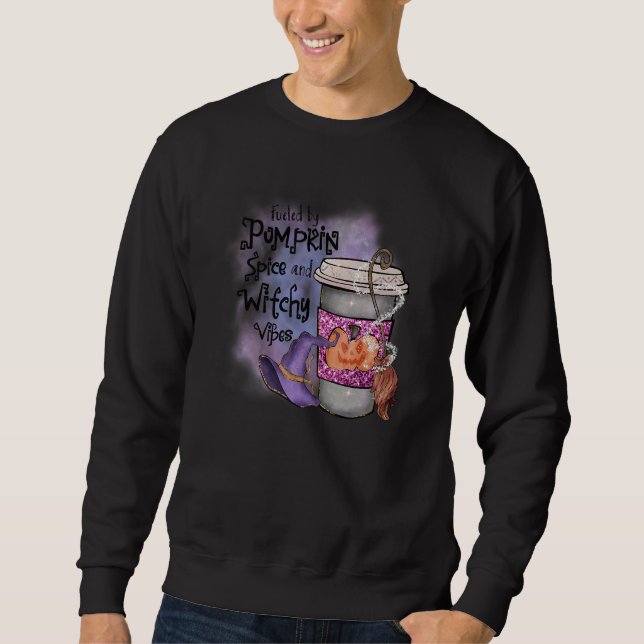 Mit Kürbisgewürz und Hexenbäumen gespeist Sweatshirt (Vorderseite)