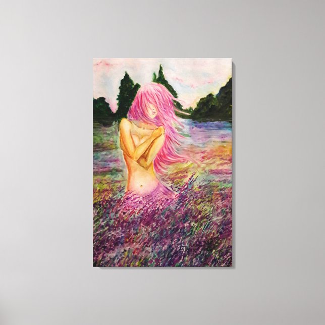 Mit Lavendel Aroma Canvas Print - Malerei Leinwanddruck (Vorderseite)