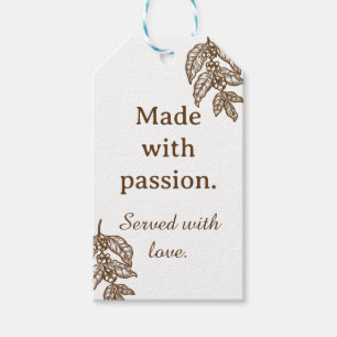 Mit Leidenschaft gemacht, mit Liebe serviert Gesch Geschenkanhänger