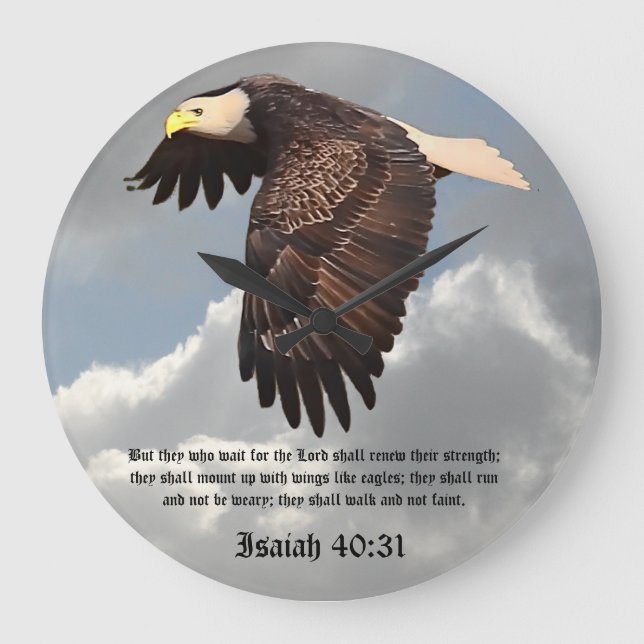 MIT LEITUNGEN ALS EGELN GROßE WANDUHR (Vorderseite)