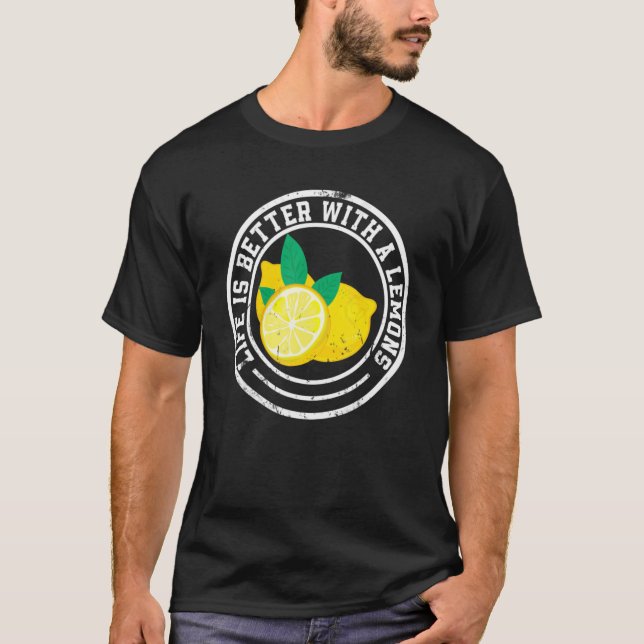 Mit Lemons Kinder FruchtZitrone T-Shirt (Vorderseite)