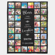 Mit Liebe 32 Foto Collage segne diese Familie