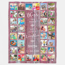 Mit Liebe 32 Foto Collage segne diese Familie