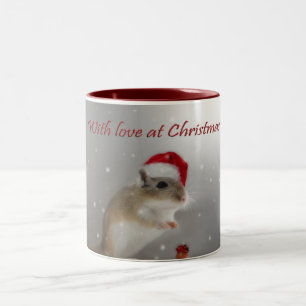 Mit Liebe am Weihnachten Zweifarbige Tasse