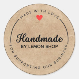 Mit Liebe auf den Fahrzeugkreis anpassen Runder Aufkleber