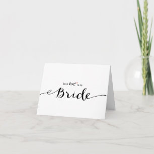 Mit Liebe auf meine Bride Wedding Day Card Karte