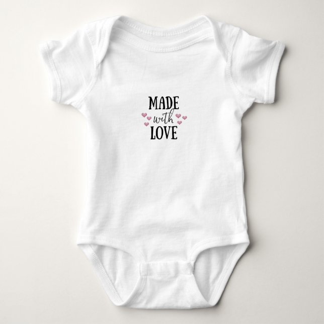 MIT LIEBE aus einem Stück Baby Strampler (Vorderseite)