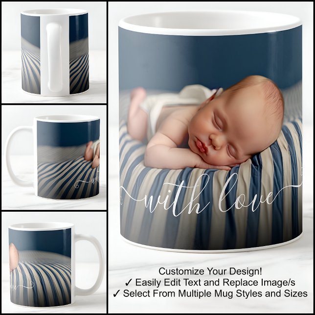 Mit Liebe Baby Schönes Foto Template Text Kaffeetasse (Von Creator hochgeladen)