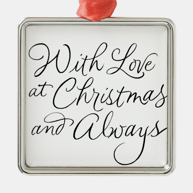 MIT LIEBE BEI CHRISTMAS & IMMER ORNAMENT AUS METALL (Vorne)