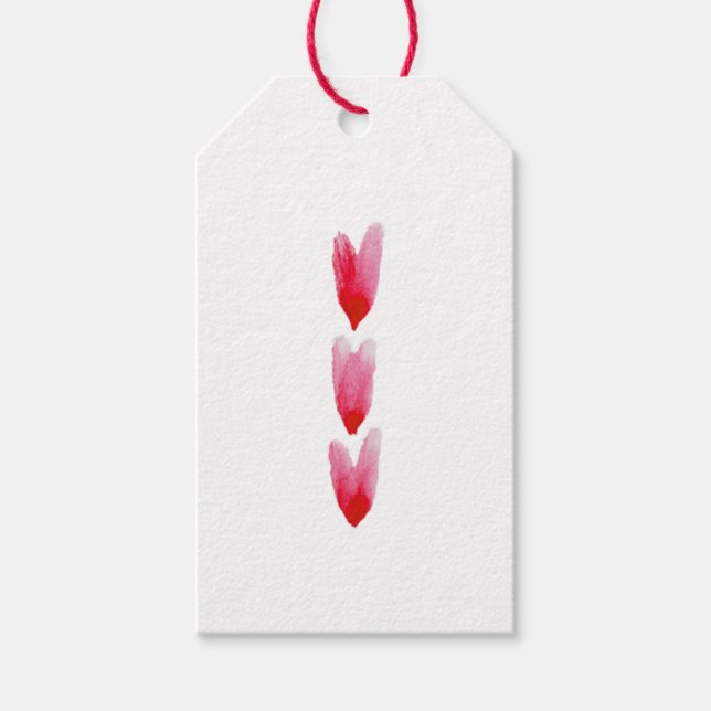 Mit Liebe bemalt Herz Kraft Tag Geschenkanhänger (Vorderseite)