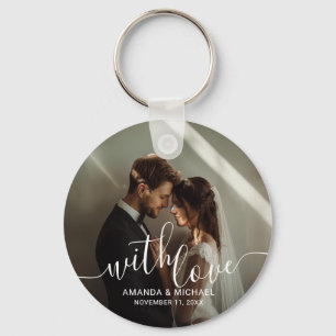 "Mit Liebe" benutzerdefinierte Foto-Gastgeschenk H Schlüsselanhänger