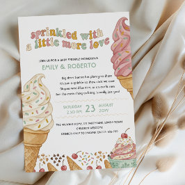 Mit Liebe bestreut Retro-Eis-Baby-Sprinkle Einladung
