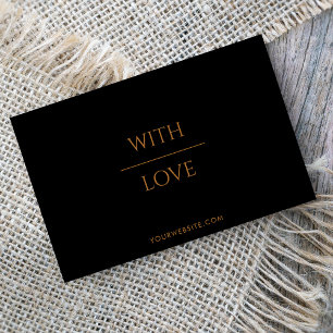 Mit Liebe Black & Gold Script Vielen Dank Visitenkarte