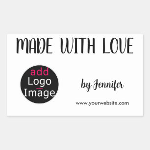 Mit Liebe Chic Berufliches Logo Rechteckiger Aufkleber