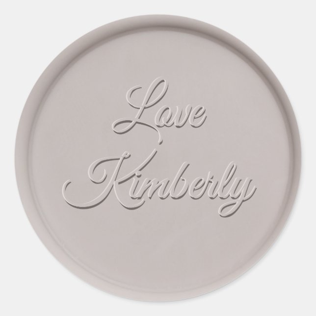 Mit Liebe Clay Wax Siegel Aufkleber (Vorderseite)