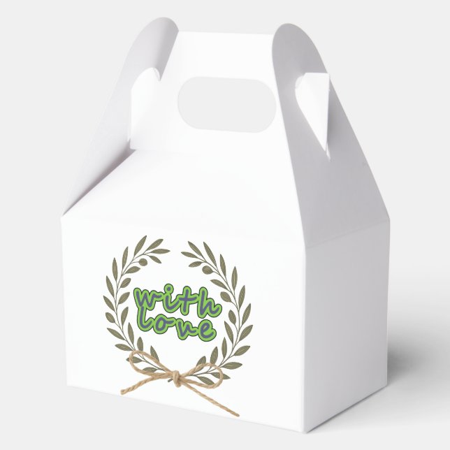 „Mit Liebe“-Dankeschön-Anhänger Geschenkschachtel (Rückseite)