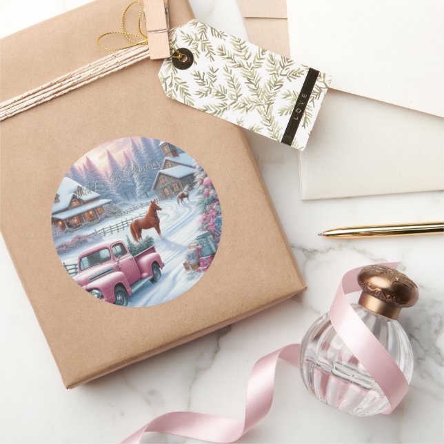 Mit Liebe Dieses Weihnachts-Sticker Set Runder Aufkleber (Schenken)