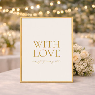 Mit Liebe Elegante Hochzeitsgunst Geschenk Schild