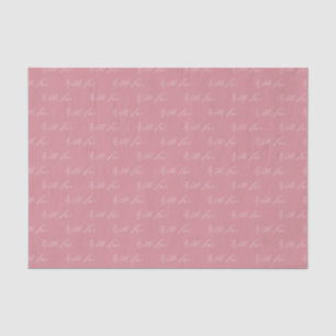 Mit Liebe Elegante Kalligrafie Pink Wedding Seidenpapier