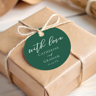 Mit Liebe Emerald Green Wedding Geschenkanhänger