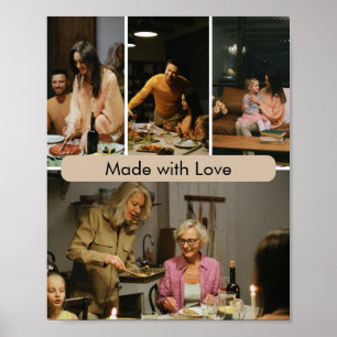 Mit Liebe erstelltes individuelles Familienfoto-Po Poster