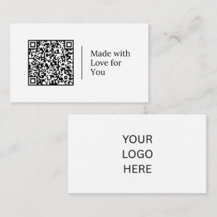 Mit Liebe für Sie gemacht Anpassbares QR-Code-Lo Visitenkarte