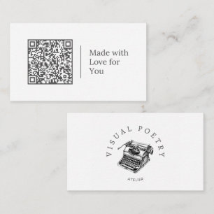 Mit Liebe für Sie gemacht Anpassbares QR-Code-Lo Visitenkarte