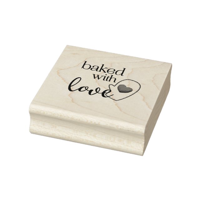 Mit Liebe gebacken  Gummistempel (Stempel)