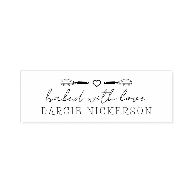 Mit Liebe gebacken Permastempel (Design)