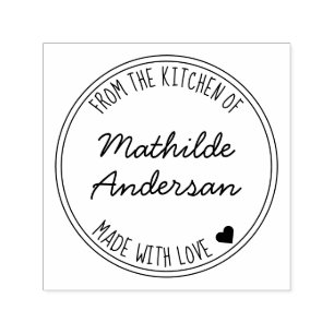 Mit Liebe gebacken von Script Name Kitchen Permastempel