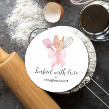 Mit Liebe gebacken Wasserfarbe personalisiert