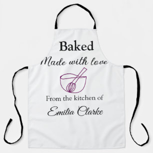 Mit Liebe gebackene Bäckerei Geschäft Namen Textur Schürze