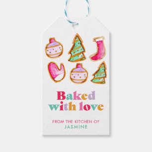 Mit Liebe gebackene Weihnachtskekse Personalisiert Geschenkanhänger