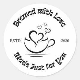 Mit Liebe Gebraut Für Dich Aufkleber