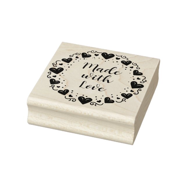 Mit Liebe gemacht Gummistempel (Stempel)
