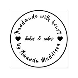 Mit Liebe gemacht | Modernes Herz für selbstgeback Permastempel