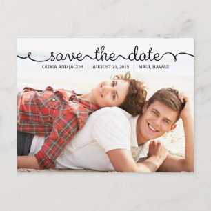 Mit Liebe geschrieben Save The Date Postkarte