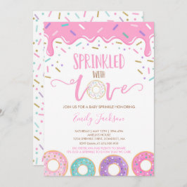 Mit Liebe gesprenkelte Sprinkle-Einladung von Donu Einladung