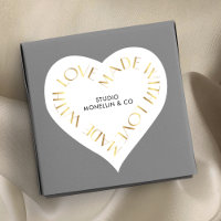Mit Liebe Gold Effekt Business Packaging gemacht