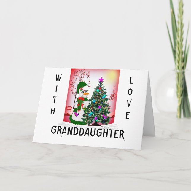 Mit Liebe Grandtochter Feiertagskarte (Vorderseite)
