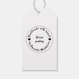 Mit Liebe Handgemachtes Schwarzes Herz Design Geschenkanhänger