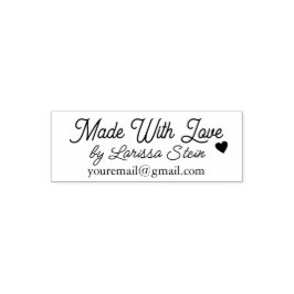 Mit Liebe handgeschriebener Name B&W Permastempel