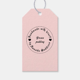 Mit Liebe hergestellt Cream Herz Design Geschenkanhänger