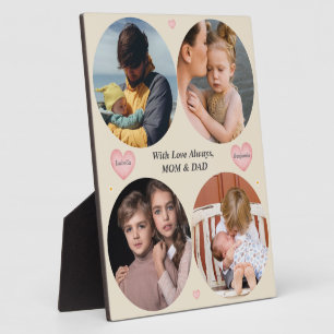 Mit Liebe immer – 4-Foto-Geschenk von Mama und Pap Fotoplatte