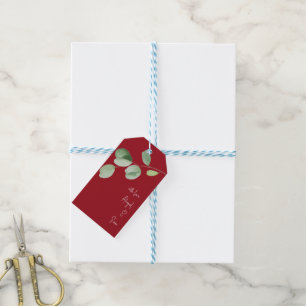 Mit Liebe, Individuelle Namen Eukalyptus Red Weddi Geschenkanhänger