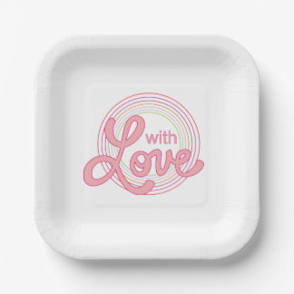 Mit Liebe Kissendruckdesign Pappteller